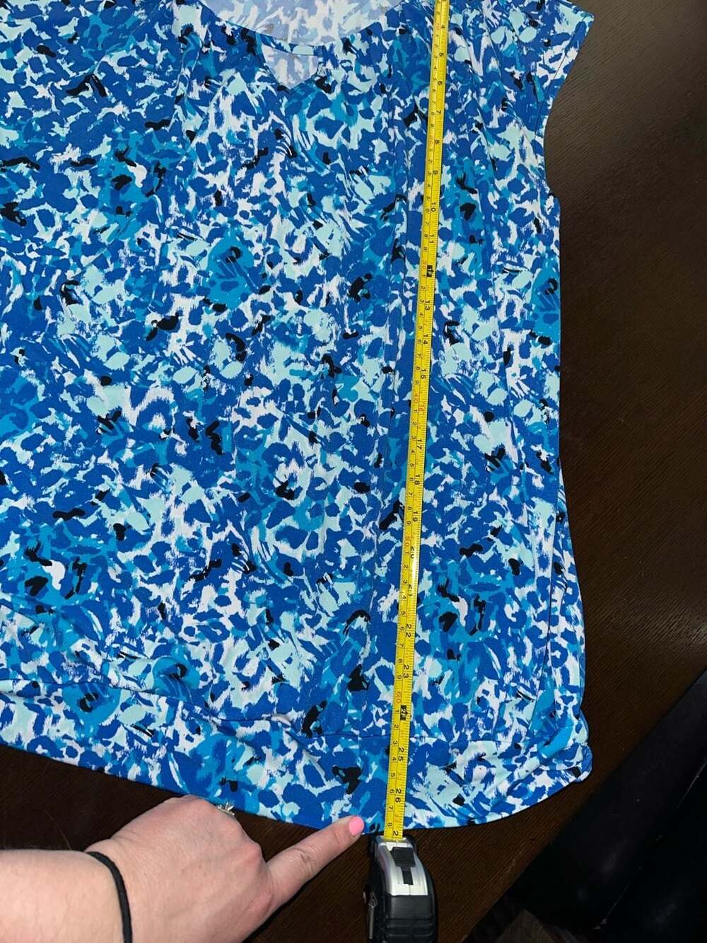 Christopher & Banks Blue Sleeveless Blouse Size L - Picture 8 of 12